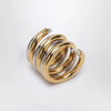 PANCONESI Spiral ring in gold and silver tone