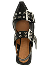 Ganni Black Feminine Buckle Slingback