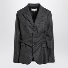  Maison Margiela Dark gray single-breasted wool blazer