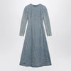 Maison Margiela Cup-shoulder denim midi dress in ice blue