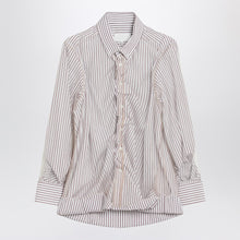  Maison Margiela Striped layered tulle shirt