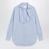 Maison Margiela Light blue blouse with folded collar