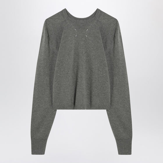 Maison Margiela Green mélange wool sweater