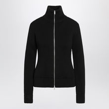  Maison Margiela Black wool zip-up cardigan