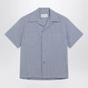 Maison Margiela Light blue check bowling shirt