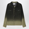 Maison Margiela Gradient check viscose shirt in yellow and black