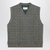 Maison Margiela Military green checked wool gilet