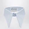 Maison Margiela Pointed collar in blue striped cotton