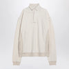 Maison Margiela Distressed-effect ecru sweatshirt