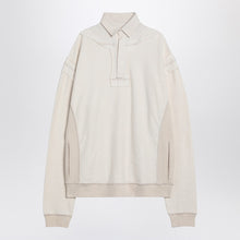  Maison Margiela Distressed-effect ecru sweatshirt