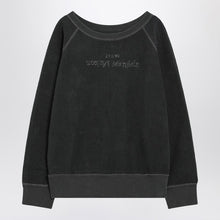  Maison Margiela Faded black sweatshirt in cotton with logo
