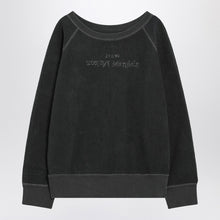  Maison Margiela Faded black sweatshirt in cotton with logo