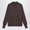 Maison Margiela Brown wool turtleneck sweater