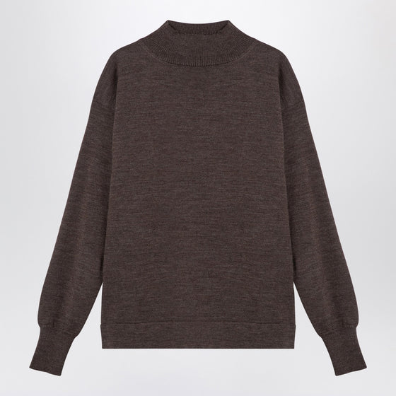 Maison Margiela Brown wool turtleneck sweater