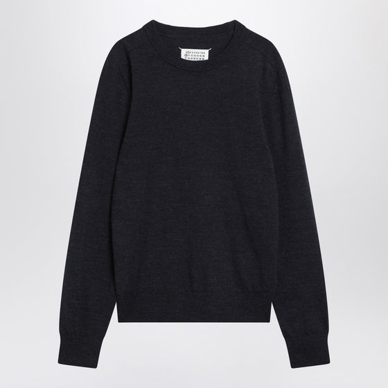Maison Margiela Navy blue wool sweater