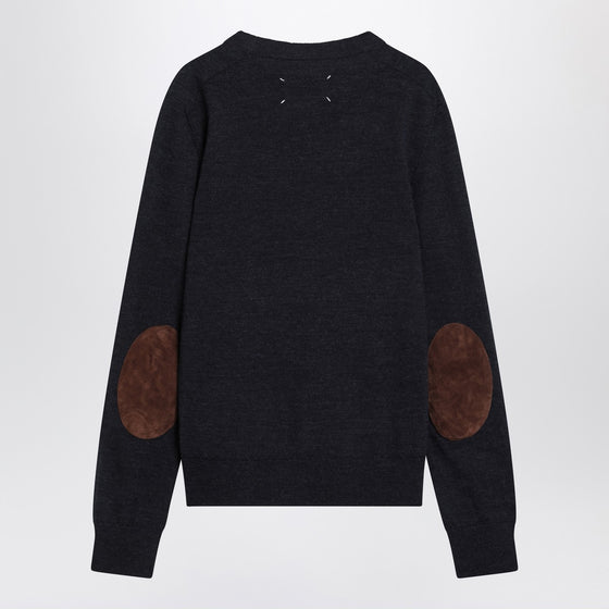 Maison Margiela Navy blue wool sweater