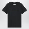 Maison Margiela Washed black T-shirt with embroidered logo