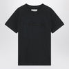 Maison Margiela Washed black T-shirt with embroidered logo