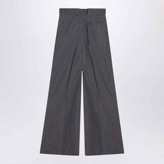 Maison Margiela Charcoal grey pleated trousers
