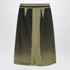 Maison Margiela Virgin wool midi skirt with faded check pattern
