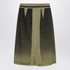 Maison Margiela Virgin wool midi skirt with faded check pattern