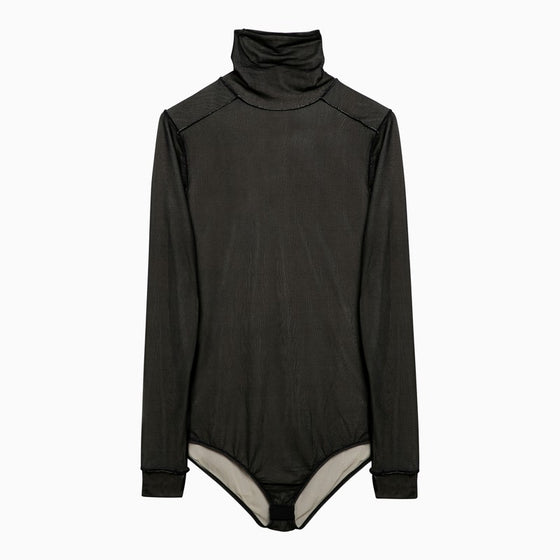 Maison Margiela Black viscose jersey bodysuit