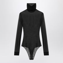 Maison Margiela Black semi-transparent turtleneck body