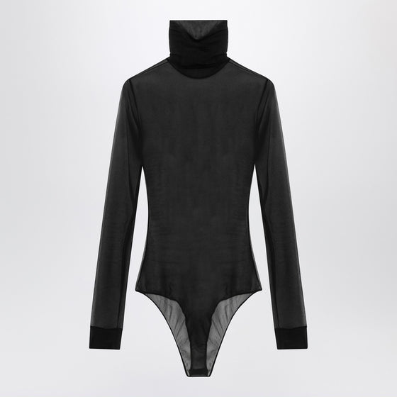 Maison Margiela Black semi-transparent turtleneck body