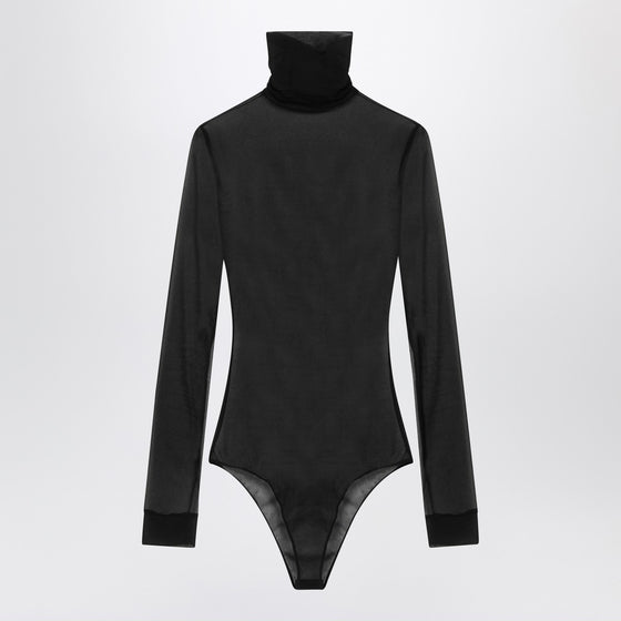 Maison Margiela Black semi-transparent turtleneck body