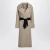 MM6 Maison Margiela Beige cotton trench coat with gloves