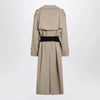 MM6 Maison Margiela Beige cotton trench coat with gloves