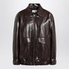MM6 Maison Margiela Burgundy faux leather jacket
