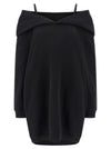 Mm6 Maison Margiela Off-shoulder Hooded Dress