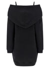 Mm6 Maison Margiela Off-shoulder Hooded Dress