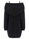 Mm6 Maison Margiela Off-shoulder Hooded Dress