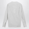 MM6 Maison Margiela Pinstriped cotton shirt with V-neck