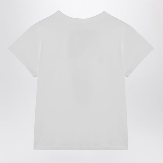 MM6 Maison Margiela White T-shirt with Numeric Signature patch