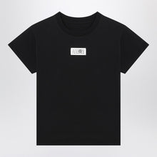  MM6 Maison Margiela Black T-shirt with Numeric Signature patch