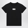 MM6 Maison Margiela Black T-shirt with Numeric Signature patch