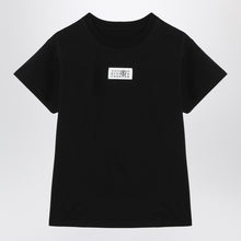 MM6 Maison Margiela Black T-shirt with Numeric Signature