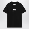 MM6 Maison Margiela Black cotton jersey T-shirt with logo patch