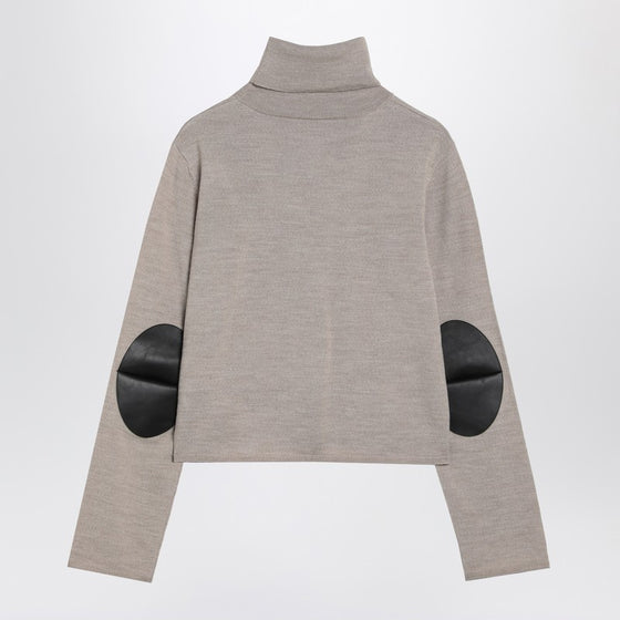 MM6 Maison Margiela Beige wool blend turtleneck sweater
