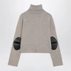 MM6 Maison Margiela Beige wool blend turtleneck sweater