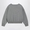 MM6 Maison Margiela Felpa con zip e coulisse in cotone grigia