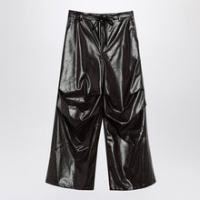  MM6 Maison Margiela Shiny burgundy wide trousers