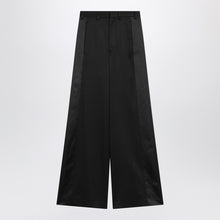  MM6 Maison Margiela Black satin palazzo pants