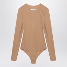 MM6 Maison Margiela Skin-tone bodysuit in lycra jersey