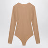 MM6 Maison Margiela Skin-tone bodysuit in lycra jersey