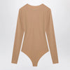 MM6 Maison Margiela Skin-tone bodysuit in lycra jersey