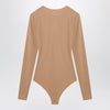 MM6 Maison Margiela Skin-tone bodysuit in lycra jersey